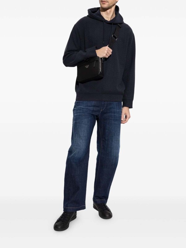 EMPORIO ARMANI: Felpe e maglie online - Con cappuccio del logo allover