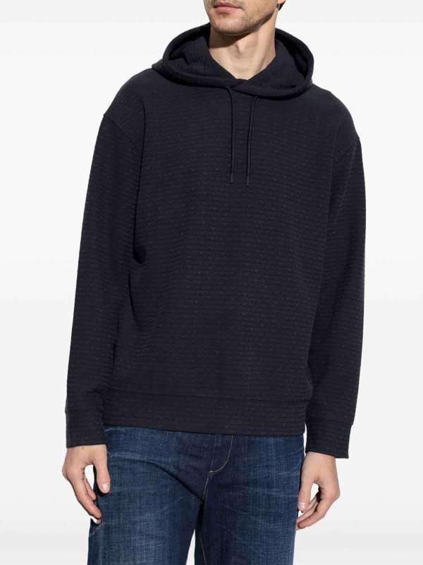 EMPORIO ARMANI buy online Con cappuccio del logo allover
