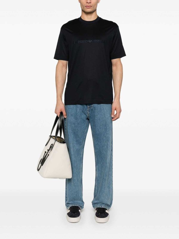 T-Shirt - Blau shop online: EMPORIO ARMANI
