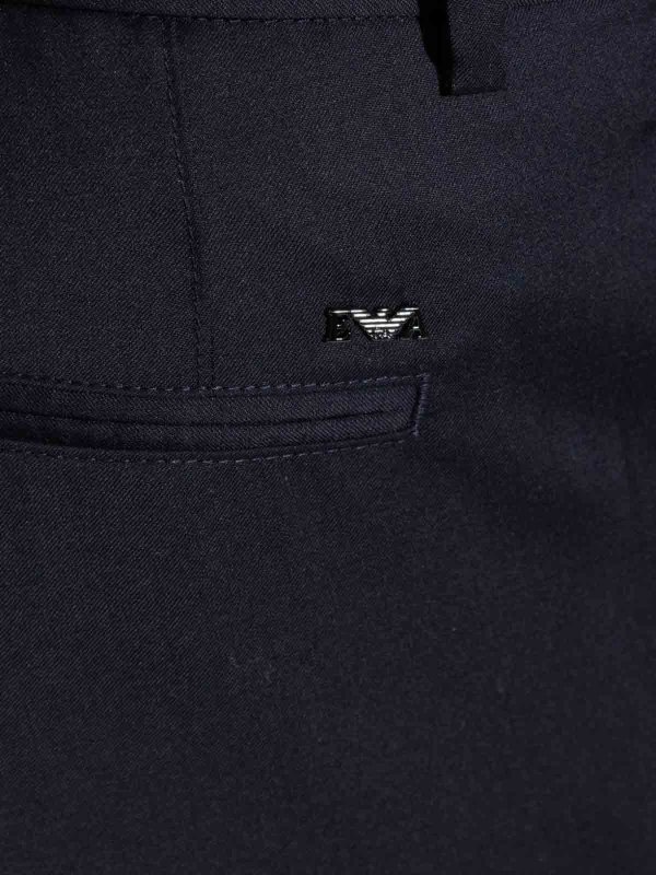 EMPORIO ARMANI: casual trousers online - Wool Chino Trousers