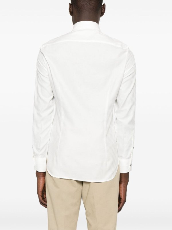 EMPORIO ARMANI: shirts online - Allover Logo Cotton Shirt