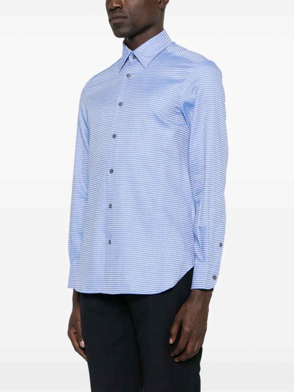 EMPORIO ARMANI buy online Allover Logo Cotton Shirt