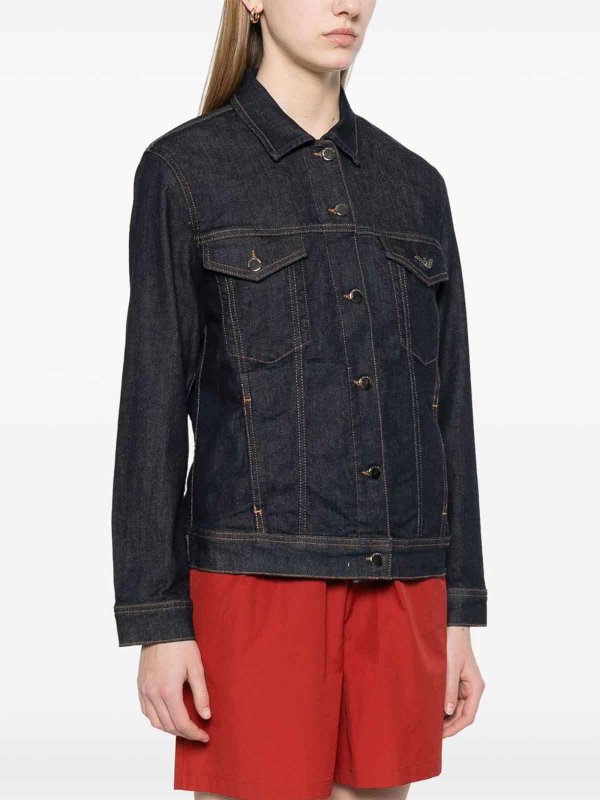 Denim Cotton Jacket shop online: EMPORIO ARMANI