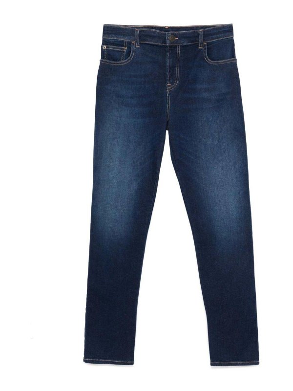 EMPORIO ARMANI: Bootcut - Bootcut Jeans - Blau