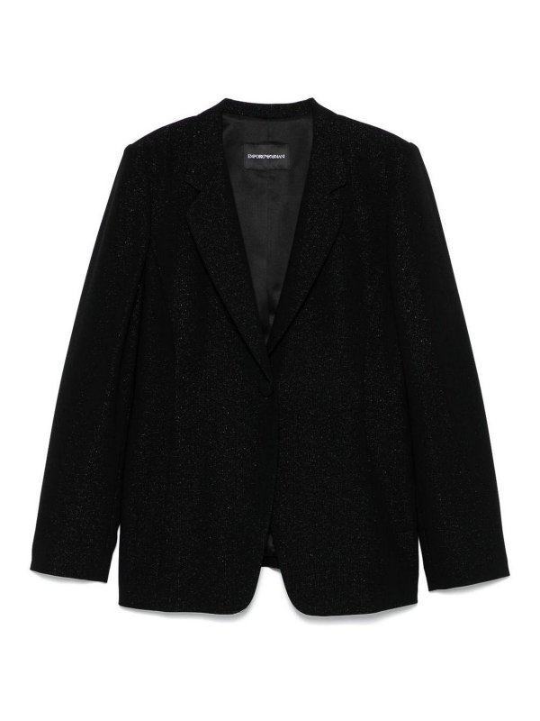 EMPORIO ARMANI: blazers - Single-Breasted Blazer Jacket