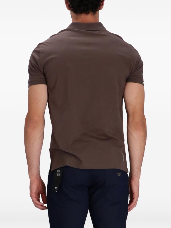 EMPORIO ARMANI: polo shirts online - Logo Cotton Polo Shirt