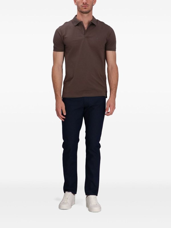 The Best Shops EMPORIO ARMANI: polo shirts - Logo Cotton Polo Shirt