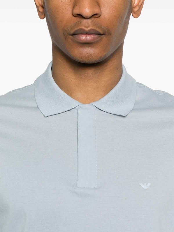 Logo Cotton Polo Shirt shop online: EMPORIO ARMANI