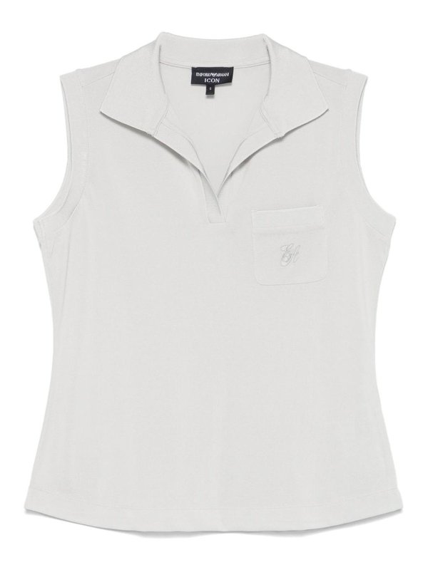 EMPORIO ARMANI: Tops und Tank Tops - Top - Hellgrau