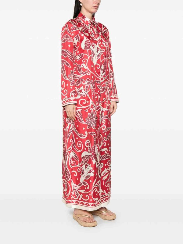 The Best Shops F.R.S FOR RESTLESS SLEEPERS: maxi dresses - Printed Silk Long Shirtdress
