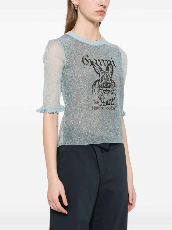 GANNI: クルーネック online - クルーネック - ブルー