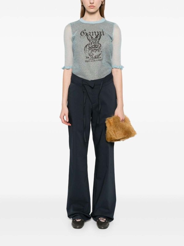 The Best Shops GANNI: クルーネック - クルーネック - ブルー