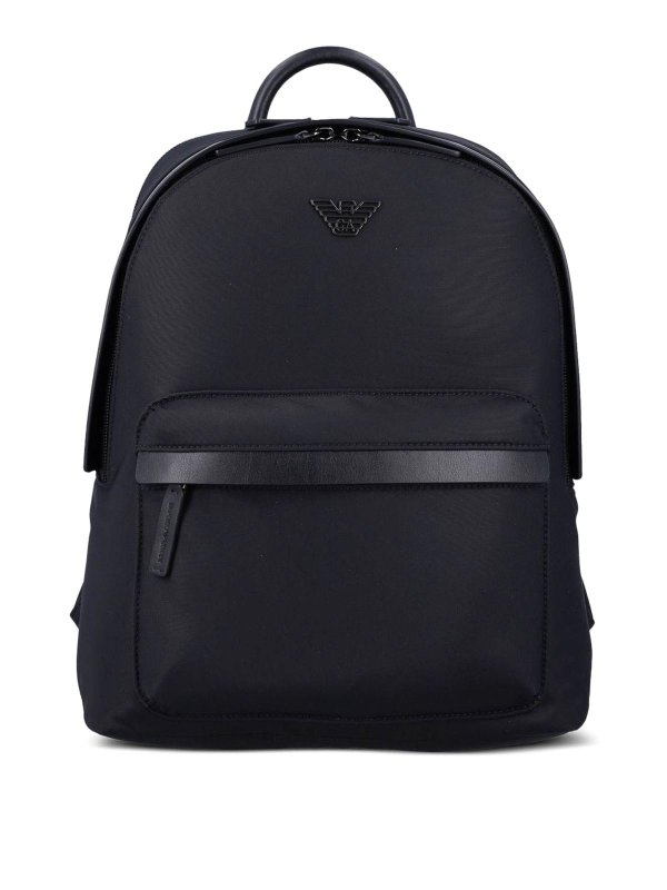 EMPORIO ARMANI: backpacks - Logo Nylon Backpack