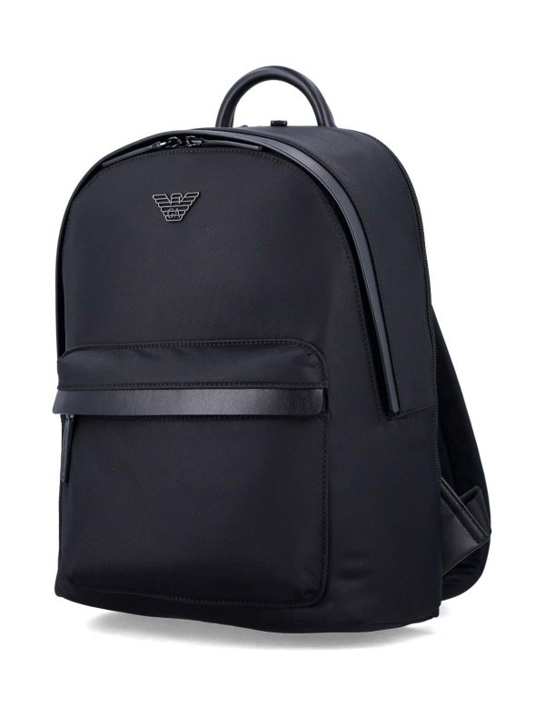 The Best Shops EMPORIO ARMANI: backpacks - Logo Nylon Backpack