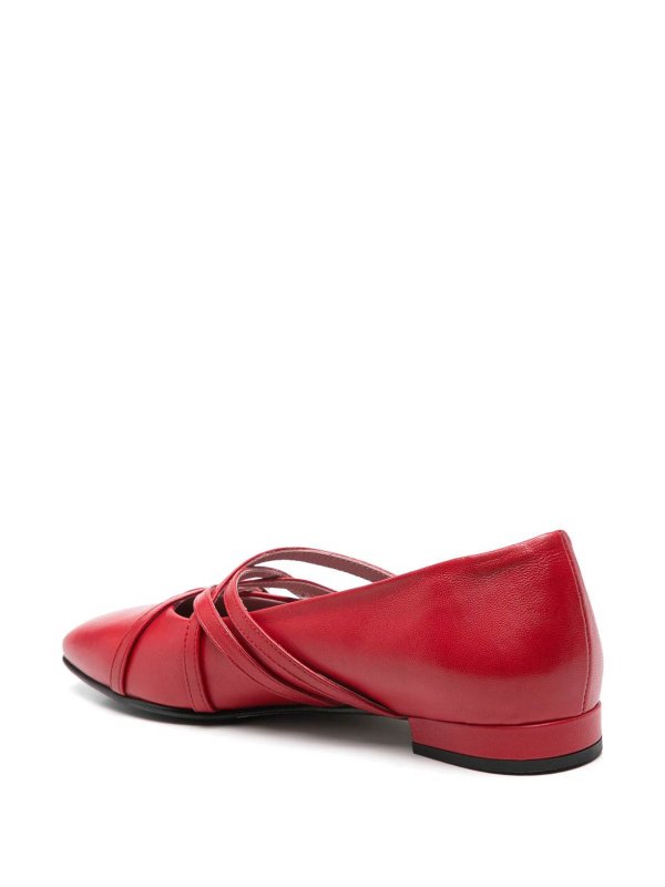 フラットシューズ - 赤 shop online: CAREL PARIS