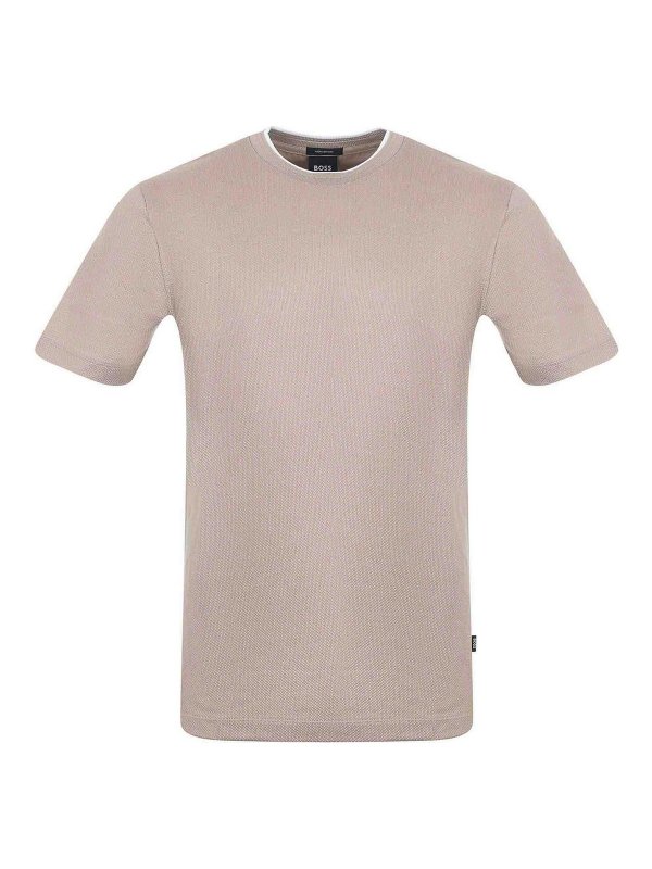 Hugo Boss: T-shirts - T-Shirt - Beige