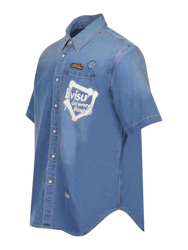 EVISU: shirts online - Shirt Made Of  Denim