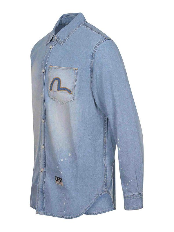 EVISU: Hemden online - Hemd - Helles Jeansblau
