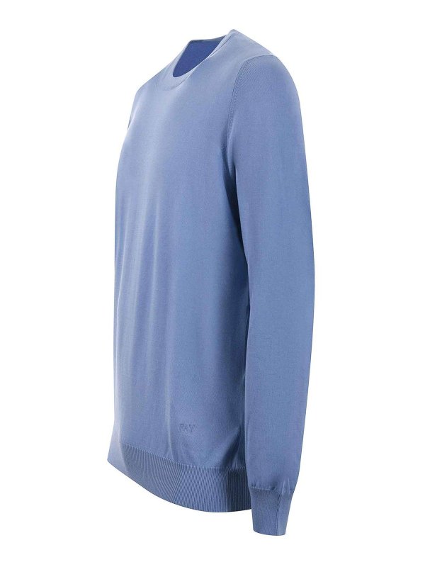 FAY: Suéteres con cuello pico online - Suéter Cuello Redondo - Azul Claro