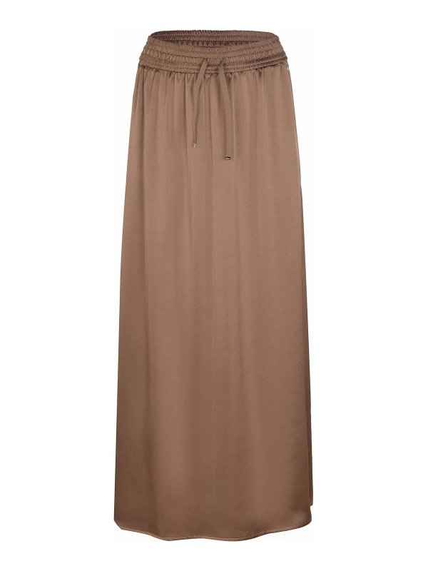 HERNO: Knee length skirts & Midi - Skirt Made Of Satin