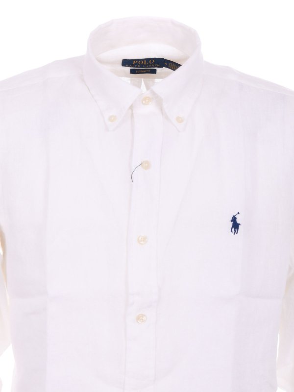 トップス Polo by Ralph Lauren linen shirt white Polo Ralph Lauren Oversize Fit Linen Shirt | Neiman Marcus