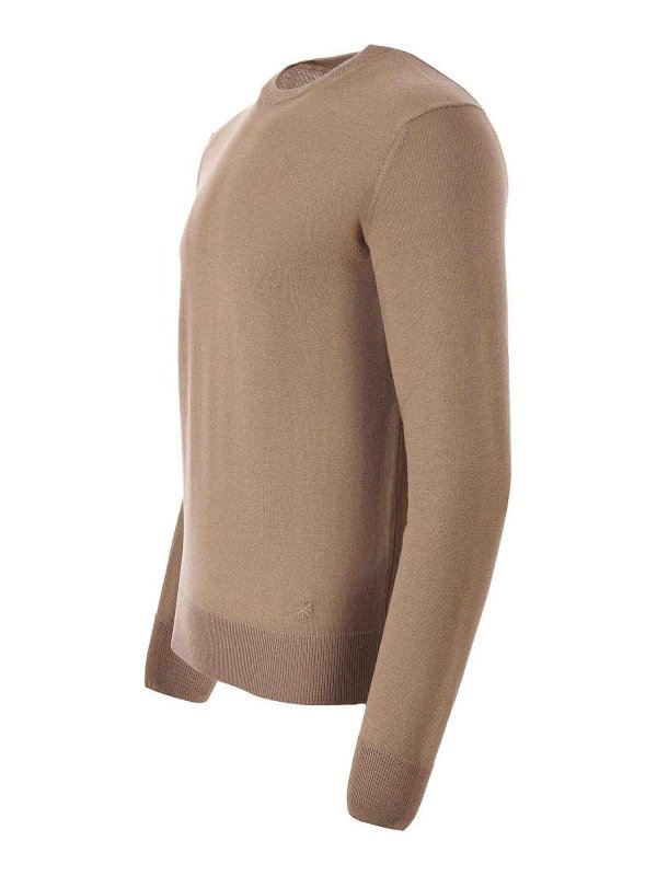 MANUEL RITZ : Pull col rond online - Pull Col Rond - Camel