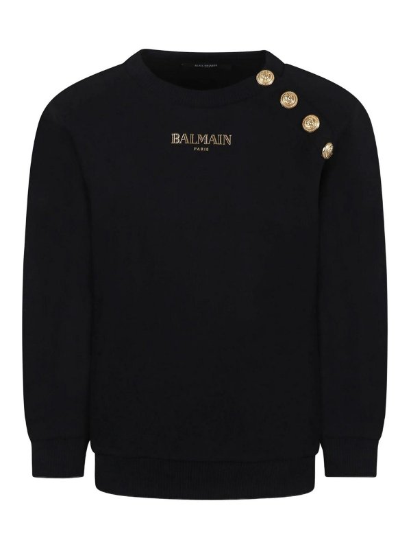 Balmain: スウェット＆セーター - スウェットシャツ/セーター - 黒