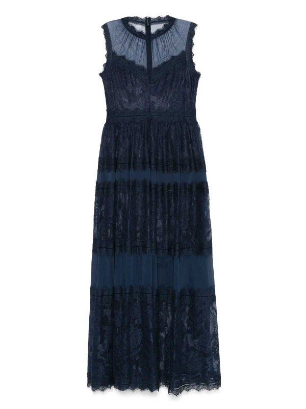 ERMANNO FIRENZE: ニーレングスドレス online - 膝丈ドレス - ブルー