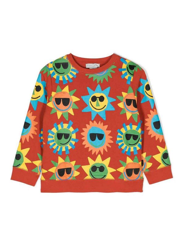 Stella McCartney Kids: Strickpullover mit Rundhalsausschnitt - Rundhalspullover - Weiß