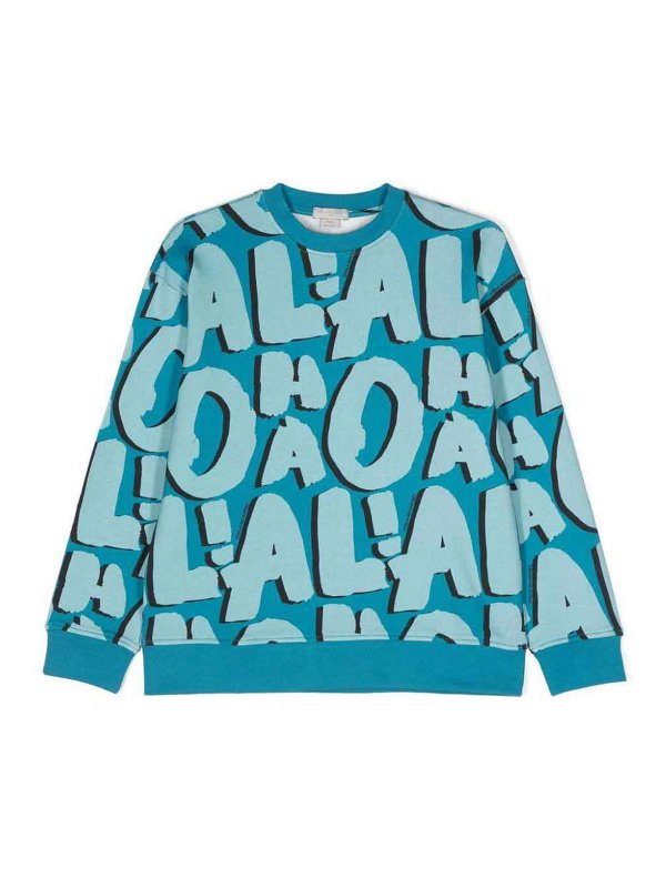 Stella McCartney Kids: Suéteres con cuello pico - Suéter Cuello Redondo - Rosado