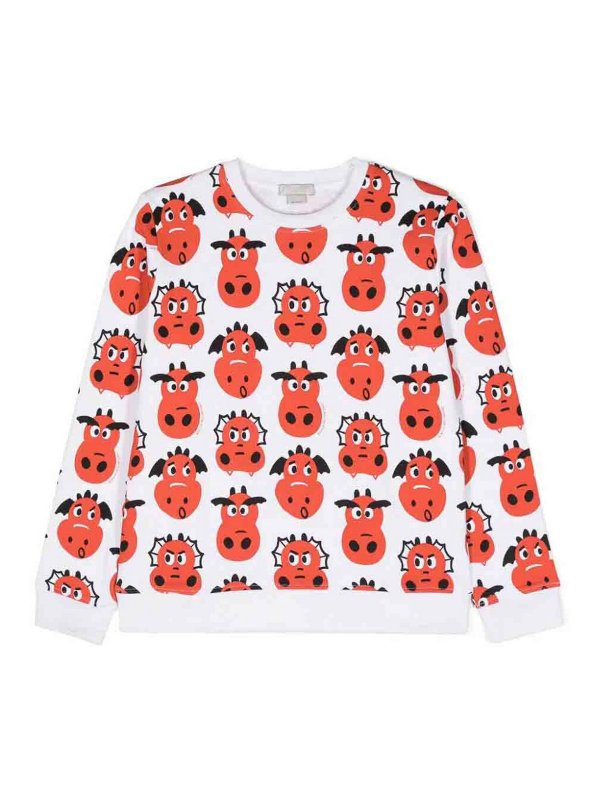 Stella McCartney Kids: Strickpullover mit Rundhalsausschnitt - Rundhalspullover - Bunt