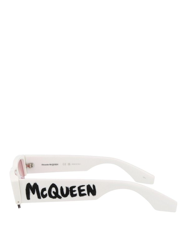 The Best Shops ALEXANDER MCQUEEN: Sonnenbrillen - Sonnenbrille - Weiß