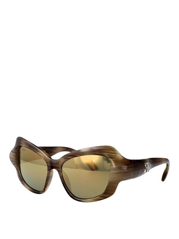 BALENCIAGA: サングラス online - サングラス - ブラウン