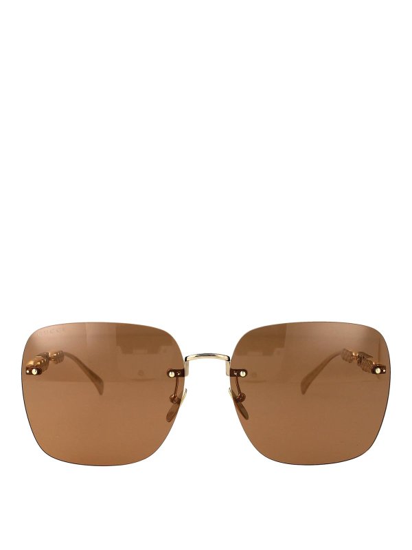 GUCCI: Sonnenbrillen - Sonnenbrille - Gold