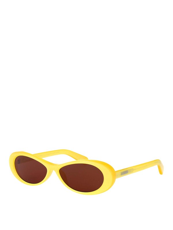 JACQUEMUS: Lunettes de soleil online - Lunettes De Soleil - Jaune