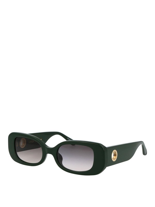 LINDA FARROW: Lunettes de soleil online - Lunettes De Soleil - Vert