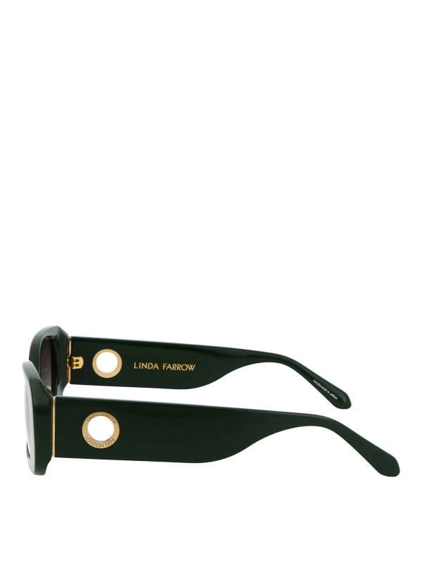 The Best Shops LINDA FARROW: Lunettes de soleil - Lunettes De Soleil - Vert