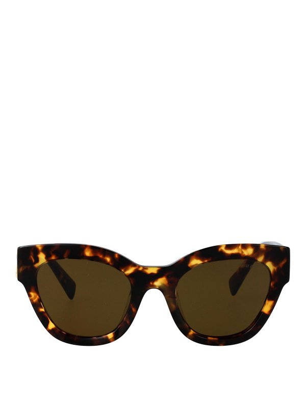 MIU MIU: サングラス - サングラス - ブラウン