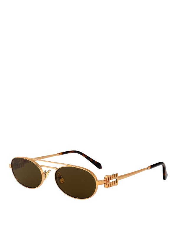 MIU MIU: サングラス online - サングラス - 金