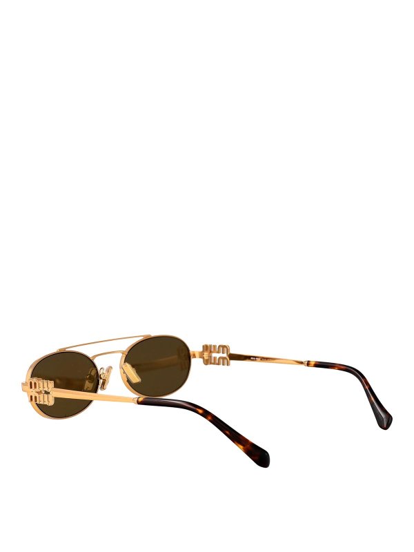 サングラス - 金 shop online: MIU MIU