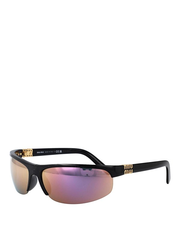 MIU MIU: Lunettes de soleil online - Lunettes De Soleil - Noir