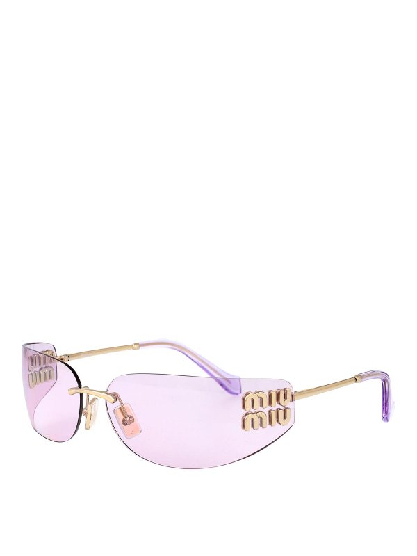 MIU MIU: サングラス online - サングラス - 金
