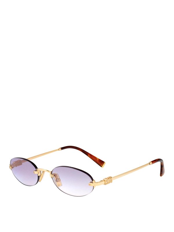 MIU MIU: サングラス online - サングラス - 金
