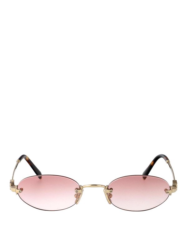 MIU MIU: Gafas de sol - Gafas De Sol - Dorado