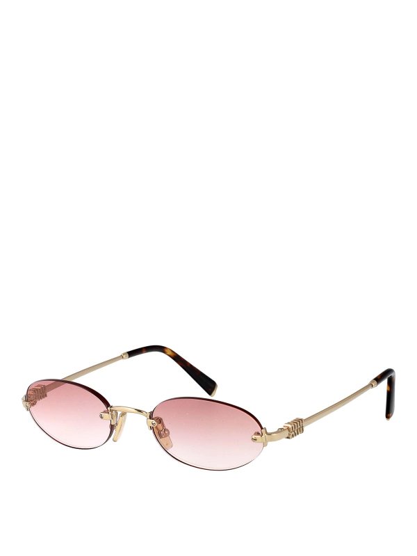 MIU MIU: Gafas de sol online - Gafas De Sol - Dorado