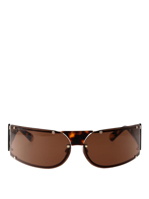 OFF-WHITE: Lunettes de soleil - Lunettes De Soleil - Or