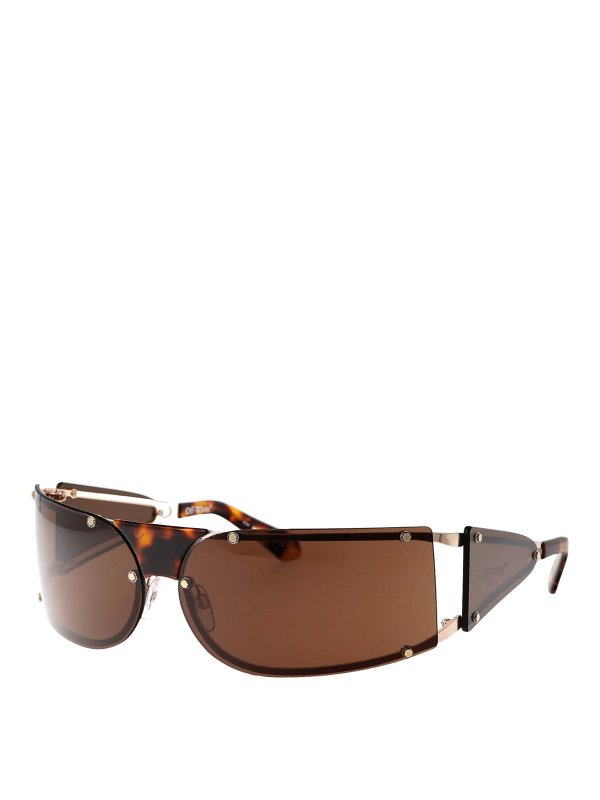 OFF-WHITE: Lunettes de soleil online - Lunettes De Soleil - Or