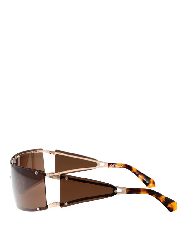 The Best Shops OFF-WHITE: Lunettes de soleil - Lunettes De Soleil - Or