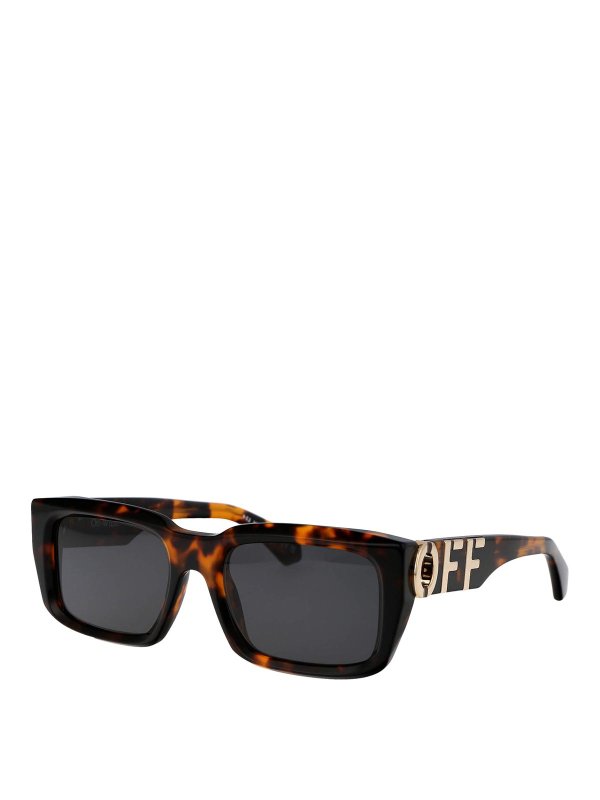 OFF-WHITE: Lunettes de soleil online - Lunettes De Soleil - Marron