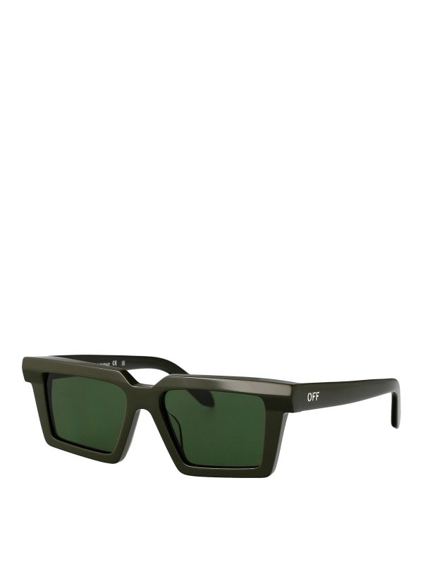 OFF-WHITE: Lunettes de soleil online - Lunettes De Soleil - Vert